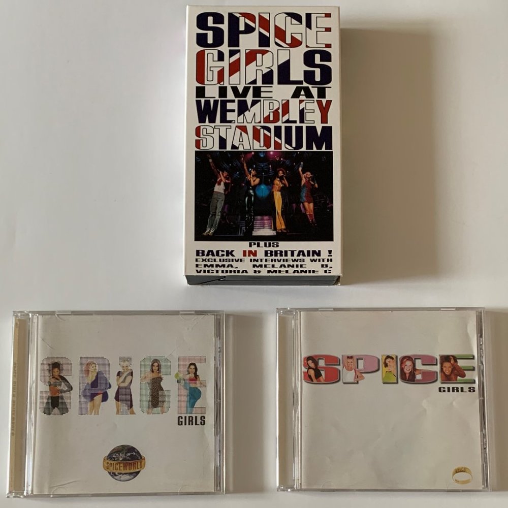 Spice Girls - Spice Girls Live @ Wembley Stadium VHS + Spice & Spiceworld CD